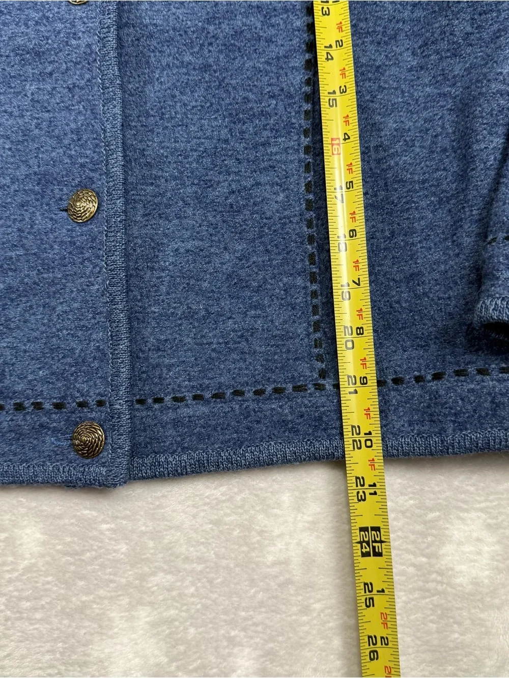 Women’s Icelandic design button down wool sweater small blue casual grandma